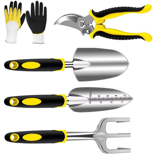 Garden Tools Set 5 Piece Floral Heavy Duty Gardening Tools
