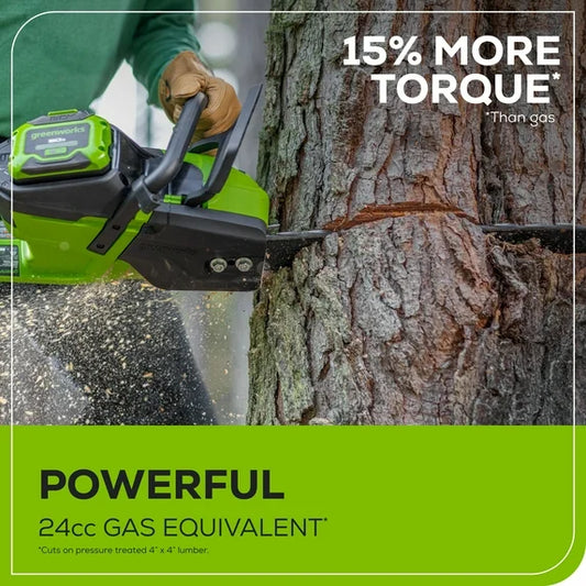 60V 14” 1.2kW Chainsaw with 2.5 Ah Battery & 3 Amp Charger 2028702