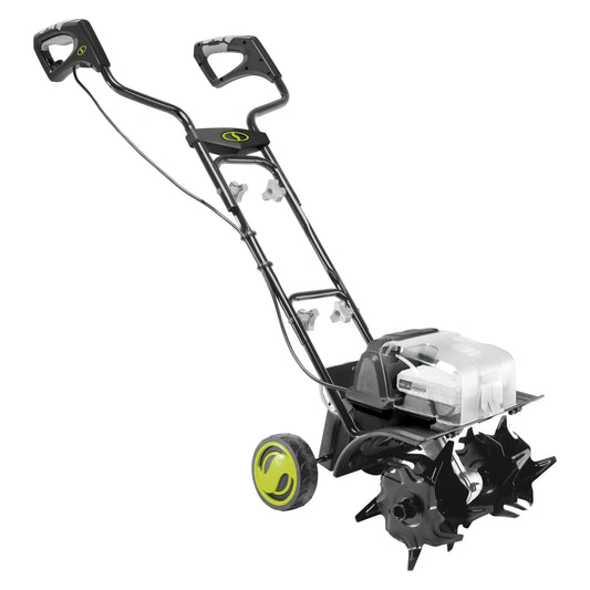 48V Cordless 14-inch Garden Tiller + Cultivator, 3-Position, 2 x 2.0-Ah Batteries & Charger