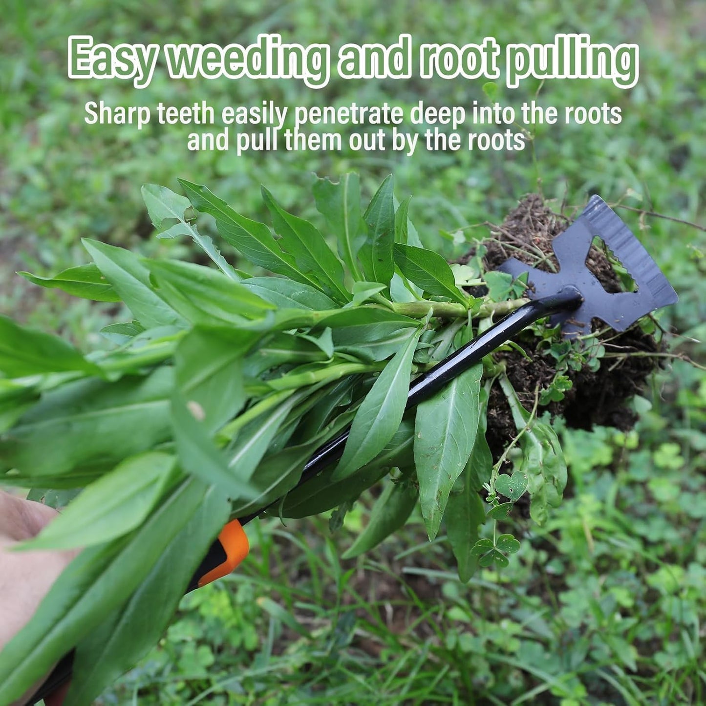 2025 New Garden Weeding Tools Manganese Steel Hand Weeder Tool with Handle