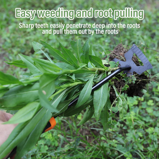 2025 New Garden Weeding Tools Manganese Steel Hand Weeder Tool with Handle