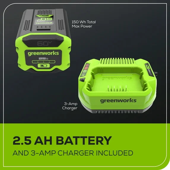 60V 14” 1.2kW Chainsaw with 2.5 Ah Battery & 3 Amp Charger 2028702