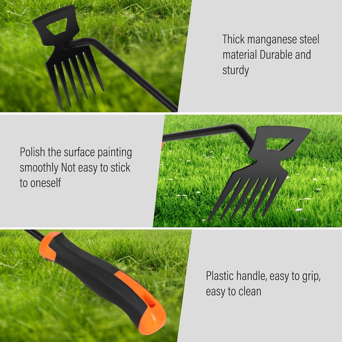 2025 New Garden Weeding Tools Manganese Steel Hand Weeder Tool with Handle